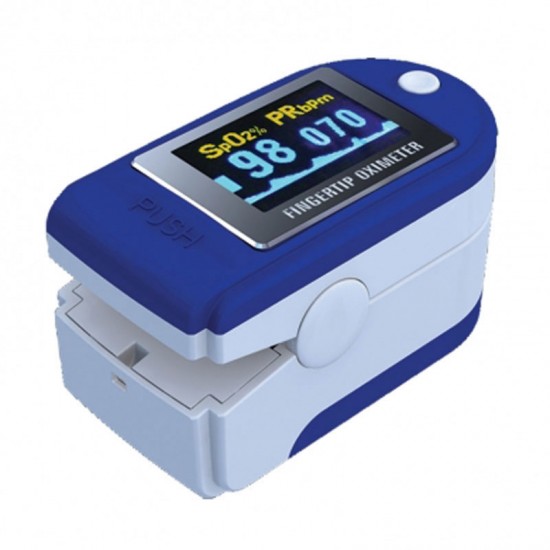 Pulsossimetro portatile da dito con display orientabile a colori con indice di perfusione